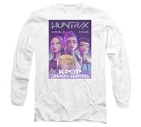 K-Pop Demon Hunters Huntrix Huntr/X World Tour Billboard Long Sleeve T Shirt Canottiera, Bianco, XL Unisex-Adulto