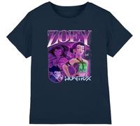K-Pop Demon Hunters - Huntrix Huntr/X Zoey Bootleg Kids T Shirt, Navy, 7-8