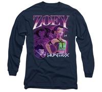K-Pop Demon Hunters Huntrix Huntr/X Zoey Bootleg Unisex Long Sleeve T Shirt, Navy, XL