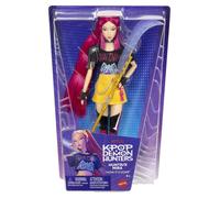 Mattel KPop Demon Hunters - Mira di HUNTR/X, bambola dai lunghi capelli rosa e outfit per la canzone "How It's Done", accessorio Spada della Luna Curva inclusa, JRN36