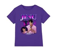 K-Pop Demon Hunters Jinu Bootleg T Shirt, Purple, 5-6 Anni Unisex Kids