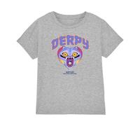 K-Pop Demon Hunters KPOP Demon Hunters-Derpy Collegic T Shirt, Heather Grey, 3-4 Anni Unisex Kids