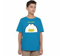 K-Pop Demon Hunters KPOP Demon Hunters-Hello Friend Derpy Letter T Shirt, Sapphire, 12-13 Jahre Unisex Kids