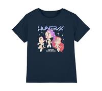 K-Pop Demon Hunters KPOP Demon Hunters-Huntrix Chibi Group T Shirt, Navy, 12-13 Jahre Unisex Kids