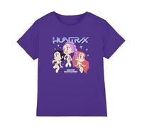 K-Pop Demon Hunters KPOP Demon Hunters-Huntrix Chibi Group T Shirt, Purple, 12-13 Jahre Unisex Kids