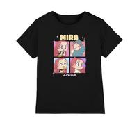 K-Pop Demon Hunters KPOP Demon Hunters-Huntrix Mira Chibi Boxes T Shirt, Black, 3-4 Jahre Unisex Kids