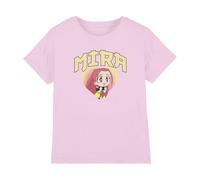 K-Pop Demon Hunters KPOP Demon Hunters-Huntrix Mira Collegic T Shirt, Light Pink, 9-11 Jahre Unisex Kids
