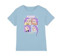 K-Pop Demon Hunters KPOP Demon Hunters-Huntrix Rumi Chibi Boxes T Shirt, Light Blue, 3-4 Jahre Unisex Kids