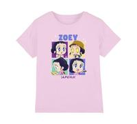 K-Pop Demon Hunters KPOP Demon Hunters-Huntrix Zoey Chibi Boes T Shirt, Light Pink, 7-8 Jahre Unisex Kids