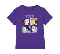 K-Pop Demon Hunters KPOP Demon Hunters-Huntrix Zoey Chibi Boes T Shirt, Purple, 5-6 Jahre Unisex Kids