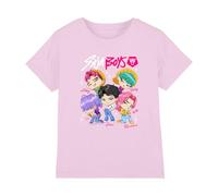 K-Pop Demon Hunters KPOP Demon Hunters-Saja Boys Chibi Poster T Shirt, Light Pink, 3-4 Jahre Unisex Kids