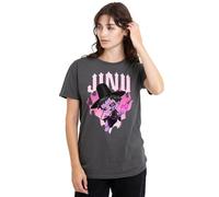 K-Pop Demon Hunters KPOP Hunters Jinu Demon Heart Flames Ladies T Shirt, Light Graphite, XL Women's