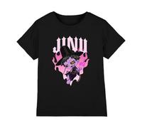 K-Pop Demon Hunters KPOP Hunters-Jinu Demon Heart Flames T Shirt, Black, 12-13 Jahre Unisex Kids