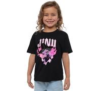 K-Pop Demon Hunters KPOP Hunters-Jinu Demon Heart Flames T Shirt, Black, 9-11 Jahre Unisex Kids