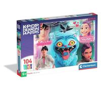 K-Pop Demon Hunters Puzzle per bambini, 104 pezzi, 38 x 27 cm, a partire dai 6 anni, personaggi colorati, attività giocosa, educativa