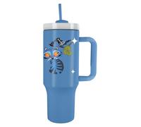 CYPBRANDS - K-Pop Demon Hunters, Derpy, Bicchiere con fodera in peluche, capacità 1,2 L, Borraccia, Blu, Prodotto ufficiale