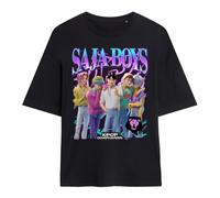 K-Pop Demon Hunters Saja Boys Bootleg Maglietta Oversize da Donna, Nera, XL
