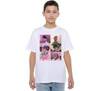 K-Pop Demon Hunters - Saja Boys Era Grid Kids T Shirt, White, 5-6