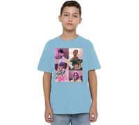 K-Pop Demon Hunters Saja Boys Era Grid T Shirt, Sky Blue, 12-13 Jahre Unisex Kids