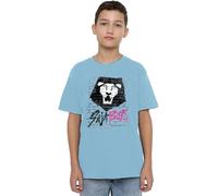 K-Pop Demon Hunters Saja Boys Graffiti Wall Kids T Shirt, Blu Cielo, 12-13 Jahre Unisex-Bambini e Ragazzi