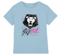 K-Pop Demon Hunters - Saja Boys Graffiti Wall Kids T Shirt, Sky Blue, 12-13