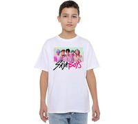 K-Pop Demon Hunters Saja Boys Photo Frame Kids T Shirt, White, Bianco, 9-11 Jahre Unisex-Bambini e Ragazzi