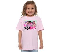 K-Pop Demon Hunters Saja Boys Photo Frame Kids T Shirt, White, Rosa Chiaro, 5-6 Jahre Unisex-Bambini e Ragazzi