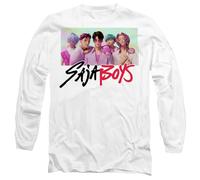 K-Pop Demon Hunters Saja Boys Photo Frame Long Sleeve T Shirt, White, Bianco, S Unisex-Adulto