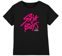 K-Pop Demon Hunters - Saja Boys Pink Logo Kids T Shirt, Black, 12-13 Years