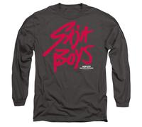 K-Pop Demon Hunters Saja Boys Pink Logo Long Sleeve T Shirt, Black, Carbone, XXL Unisex-Adulto