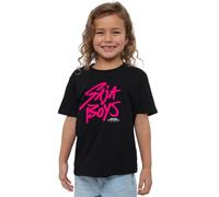 K-Pop Demon Hunters Saja Boys Pink Logo T Shirt, Black, 5-6 Jahre Unisex Kids