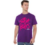 K-Pop Demon Hunters Saja Boys Pink Logo T Shirt, Black, Lilla, XL Unisex-Adulto