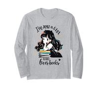 K-Pop Girl Loves Books Maglia a Manica