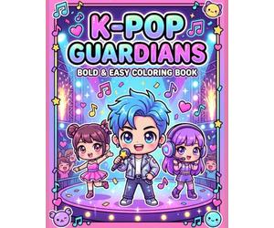 K-Pop Guardians Bold & Easy Coloring Book: K-Idols for Kids, Teens & Adults | K-Pop Lovers Coloring Pages