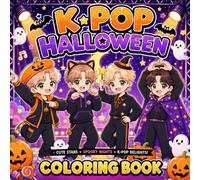 K-Pop Halloween Coloring Book: Cute Spooky Fun with Four Original Pop Stars