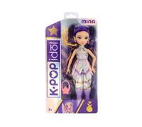 K POP IDOL Bambola Mina Bambole alla moda Stile K-Pop Starlight, capelli viola con codini. 3 accessori per creare outfit Età 3+