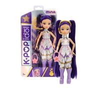 K POP IDOL Bambola Mina Bambole alla moda Stile K-Pop Starlight, capelli viola con codini. 3 accessori per creare outfit Età 3+