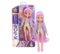 K POP IDOL Bambola Nari Bambole alla moda Stile K-Pop Power Idol, capelli lavanda. 3 accessori per creare outfit Età 3+