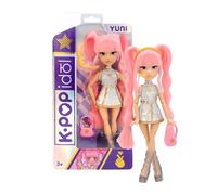 K-POP IDOL Bambola Yuni Bambole alla moda Stile K-Pop Moonlight, capelli rosa intrecciati. 3 accessori per creare outfit Età 3+
