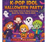 K-Pop Idol Halloween Party: Cute Chibi Trick Or-Beat Coloring Book For Kids, Teen & Adult.