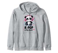 K-pop In My Heart Sweet Panda Musica Coreana Corea Del Sud Felpa con Cappuccio