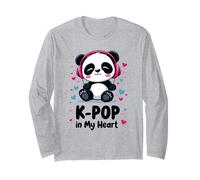 K-pop In My Heart Sweet Panda Musica Coreana Corea Del Sud Maglia a Manica