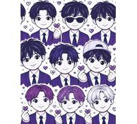 K-Pop Inspired Graph Paper Notebook: A4 Purple Idol Style Grid Paper Notebook with 120 Pages for Math, Notes, Graphing, Doodling, and School