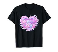 K Pop Love - Ventaglio Pop Coreano a Forma di Cuore Pastello Maglietta