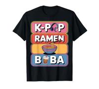 K-Pop Ramen Boba Retrò Anime Maglietta