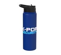 K-Pop Security K Pop Guard Papà Mamma Divertente Compleanno K-Pop Stainless Steel Insulated Water Bottle