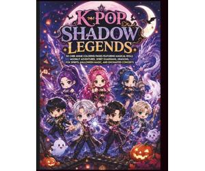 K-Pop Shadow Legends: A Chibi Anime Fantasy Coloring Book Featuring Magical Idols, Moonlit Adventures, Dragons, Fox Spirits, Enchanted Concerts, and Supernatural Halloween Fun