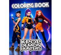 K-Pop's Demon Hunters Coloring Book: Drawing KPop Characters for Adults and Teens, Super Cute Designs of Spaces for Relaxation