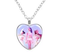 K-Pops Demons Hunters Collana Hun-Trix RU Mi sa Ja Boys di Rpy Ti Ger Cartoni Animati Collana K-Pop D-Demon H-Hunters Merch Heart Pendenti collane Accessori per i fan, le donne, le ragazze, Gemma