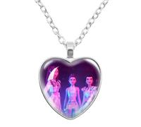 K-Pops Demons Hunters Collana Hun-Trix RU Mi sa Ja Boys di Rpy Ti Ger Cartoni Animati Collana K-Pop D-Demon H-Hunters Merch Heart Pendenti collane Accessori per i fan, le donne, le ragazze, Gemma